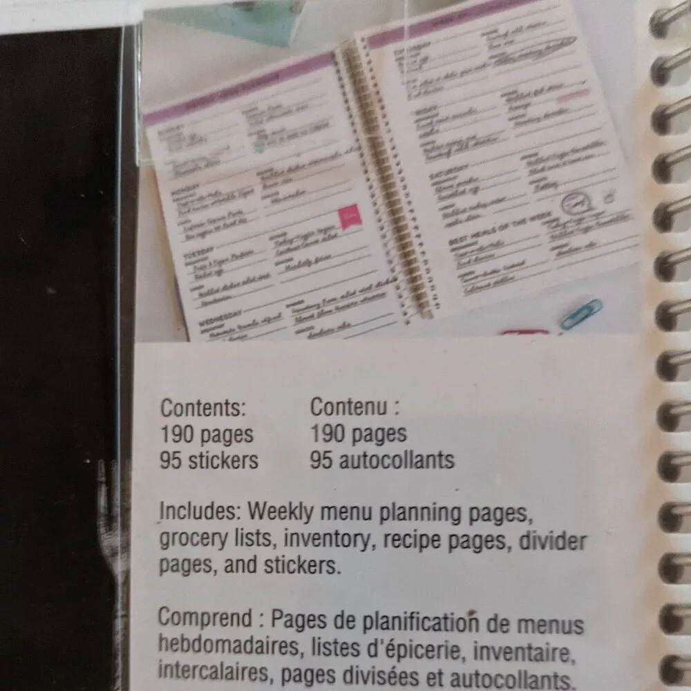 NWT Menu Keepsake Planner 'Best Memories' Undated Recollections Michaels Recipe